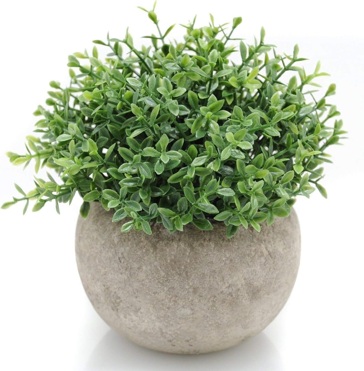 Mini Sage Green Potted Boxwood Topiary Artificial Plants for Home Decor Indoor, Farmhouse House Plant Office Small Desk Shelf Apartment Coffee Bar Bathroom Decor Guest Room, Small Fake Plant